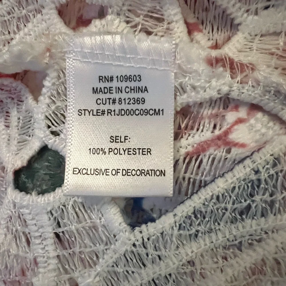 NWOT CHRISMcLAUGHLIN FLORAL LACE TOP TOPPER SZ XL - Picture 12 of 13